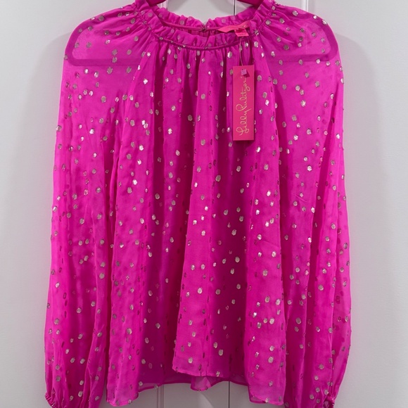 Lilly Pulitzer Silk Top - Size M - Picture 6 of 7